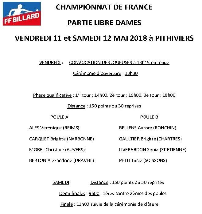 FFB 2017 2018 Finale France Libre Pithiviers Poules