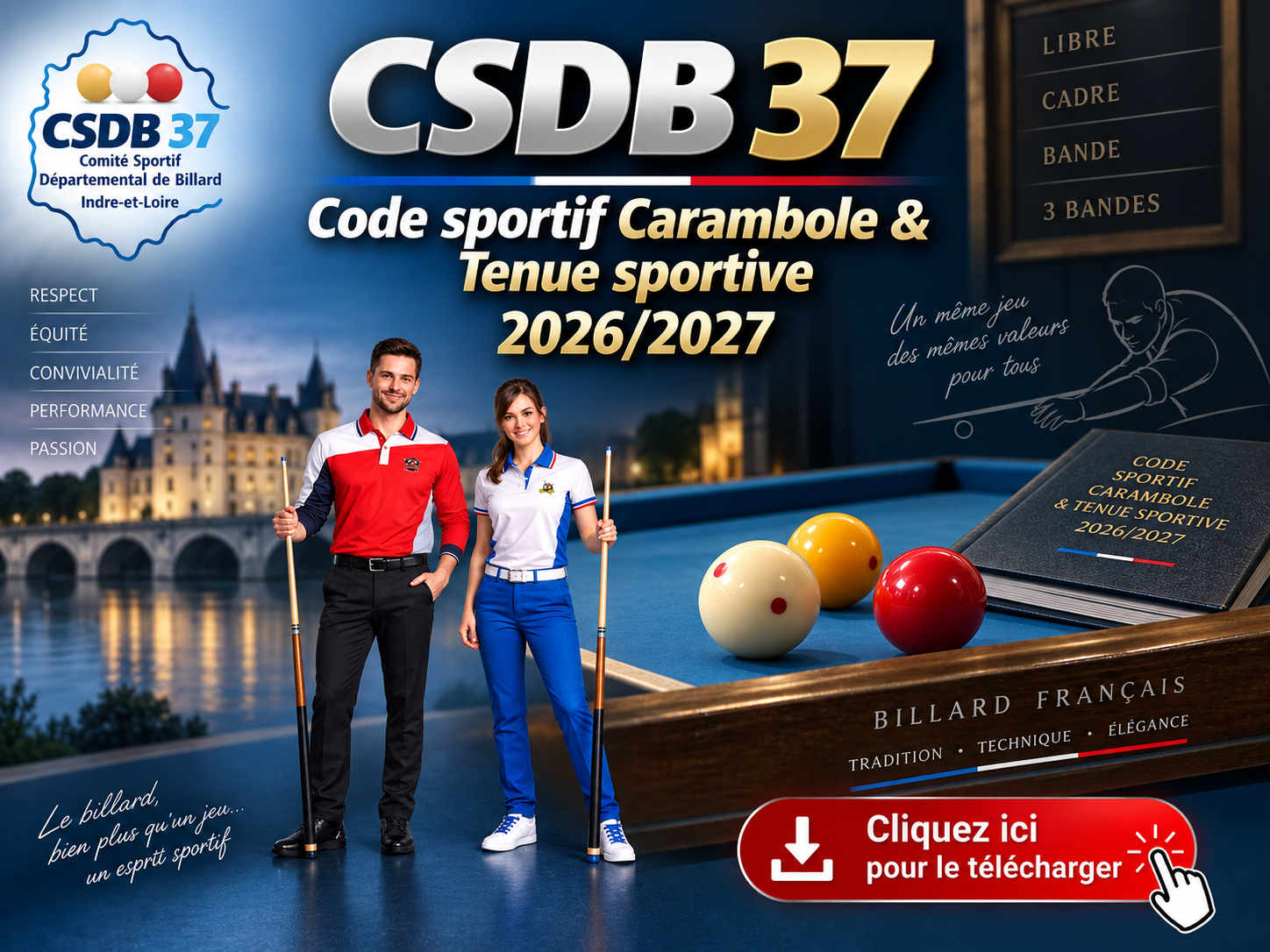 CSDB37 Visuel code sportif et tenue sportive 2026 2027
