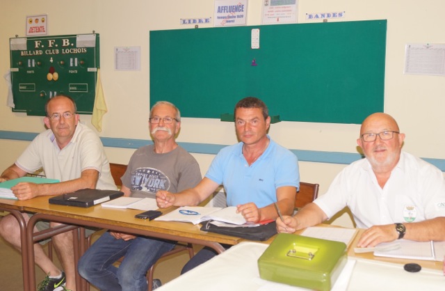 Jean-Michel COUDERT (3e à partir de la gauche) nouveau président du Billard Club Lochois