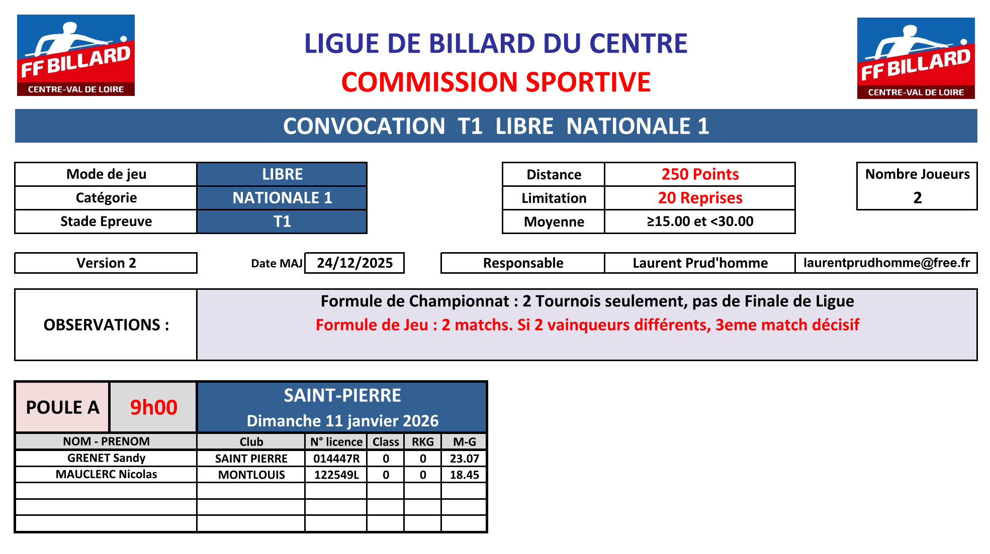 LBCVL 2025 2026 Libre N2 Convocations T1 V1