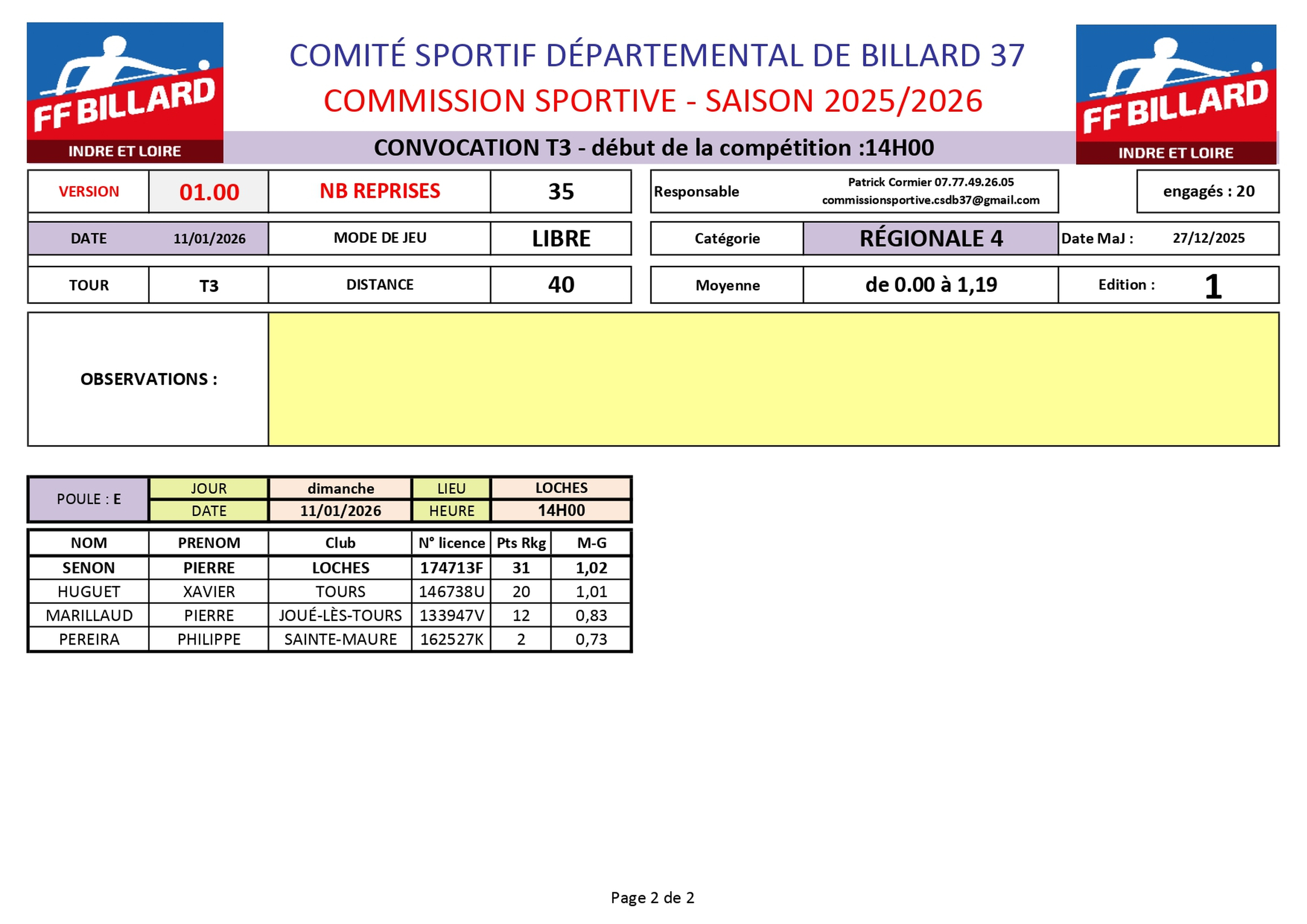 CSDB37 2025 2026 Libre R4 T3 convocation page 2