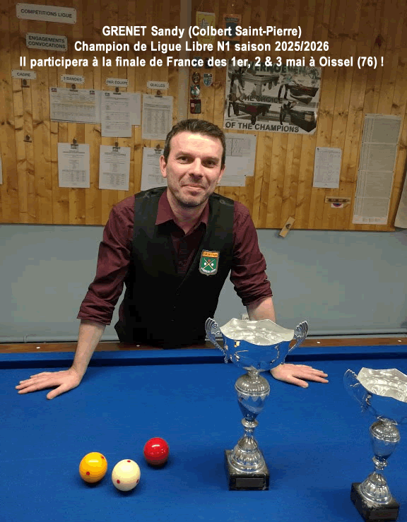 Grenet Sandy Champion de ligue Libre N1 2025 2026