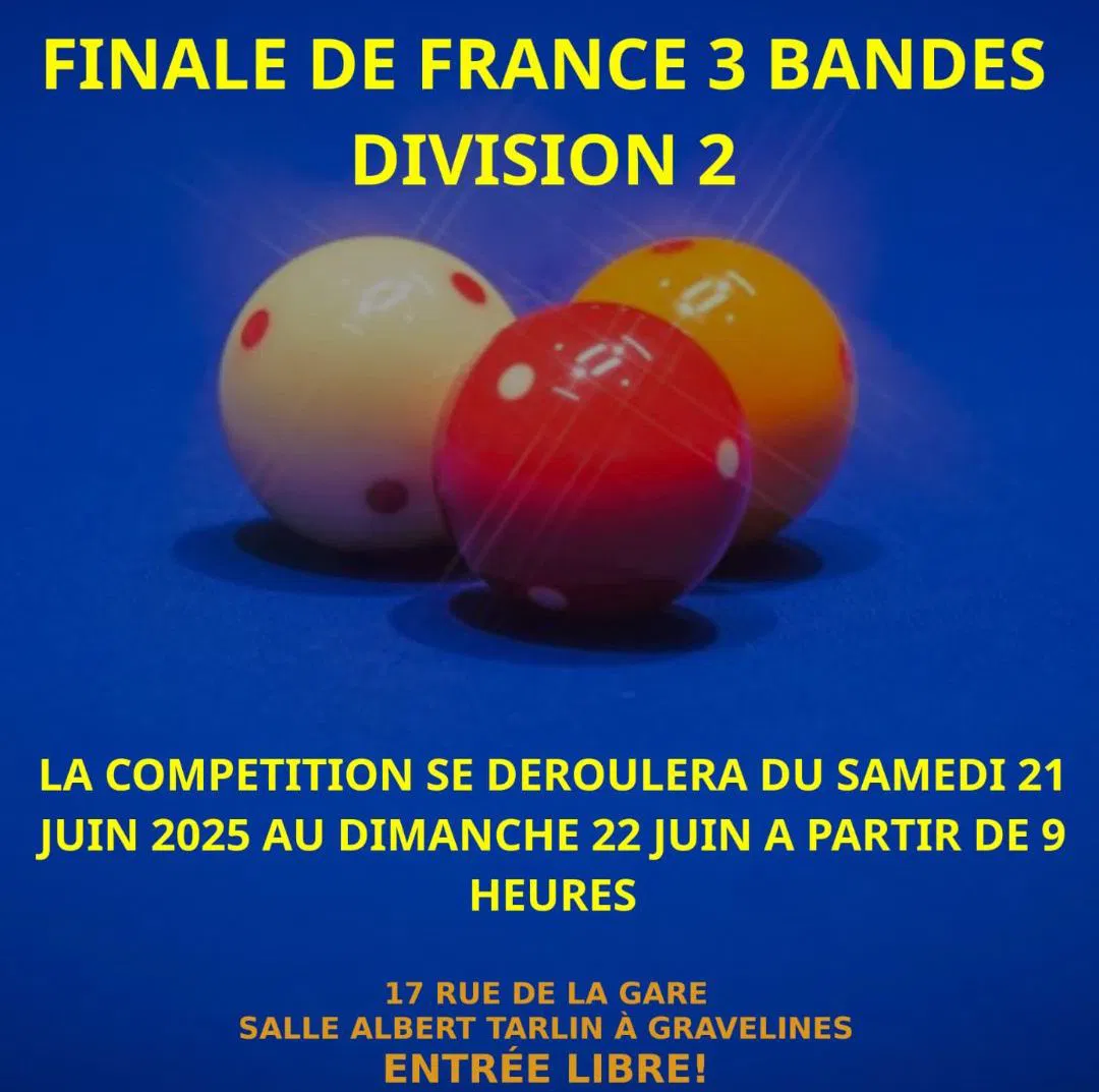 FFB 3 bandes D2 finale de France 2025