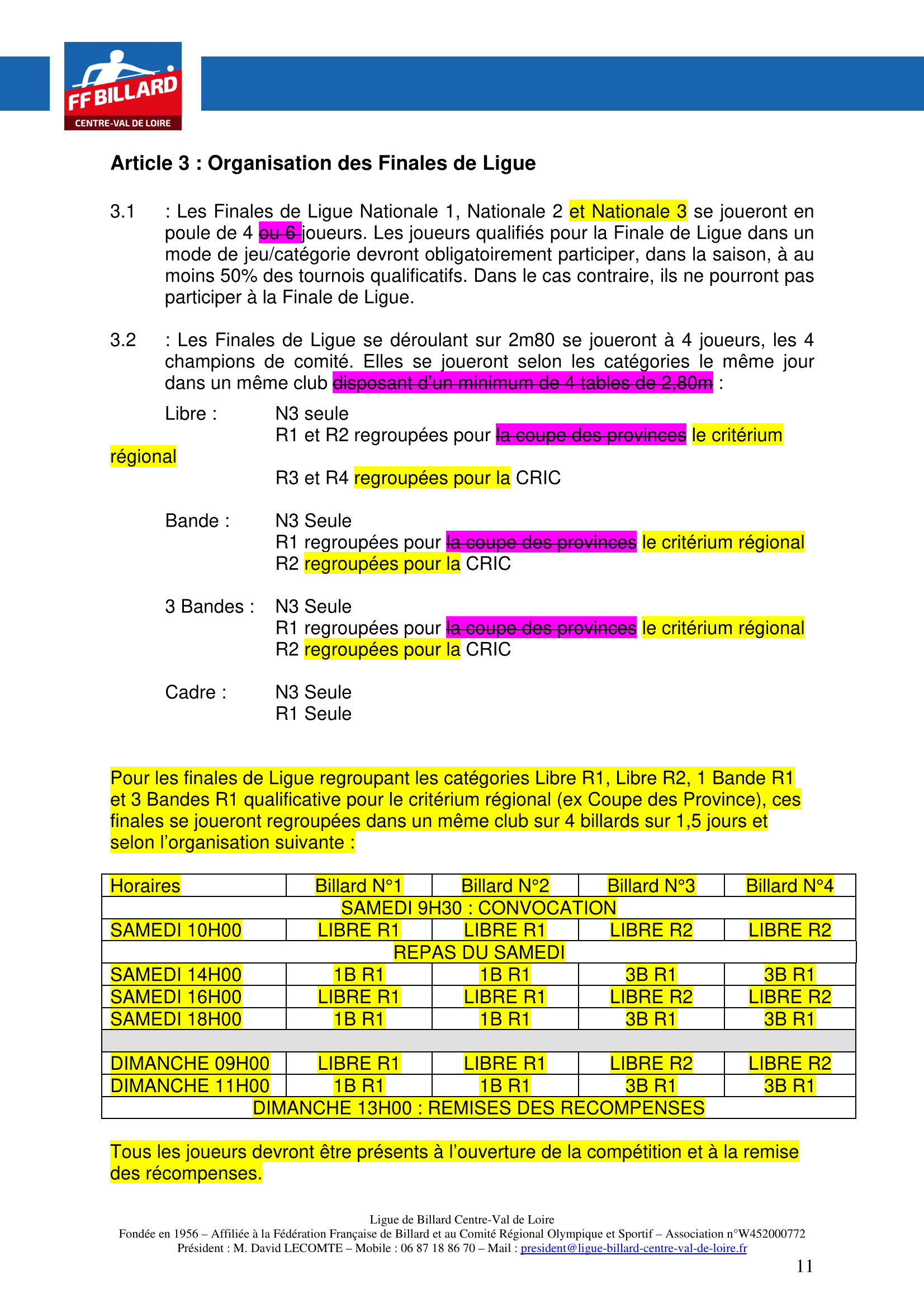 LBCVL Code sportif Carambole 2025 2026 Page 11