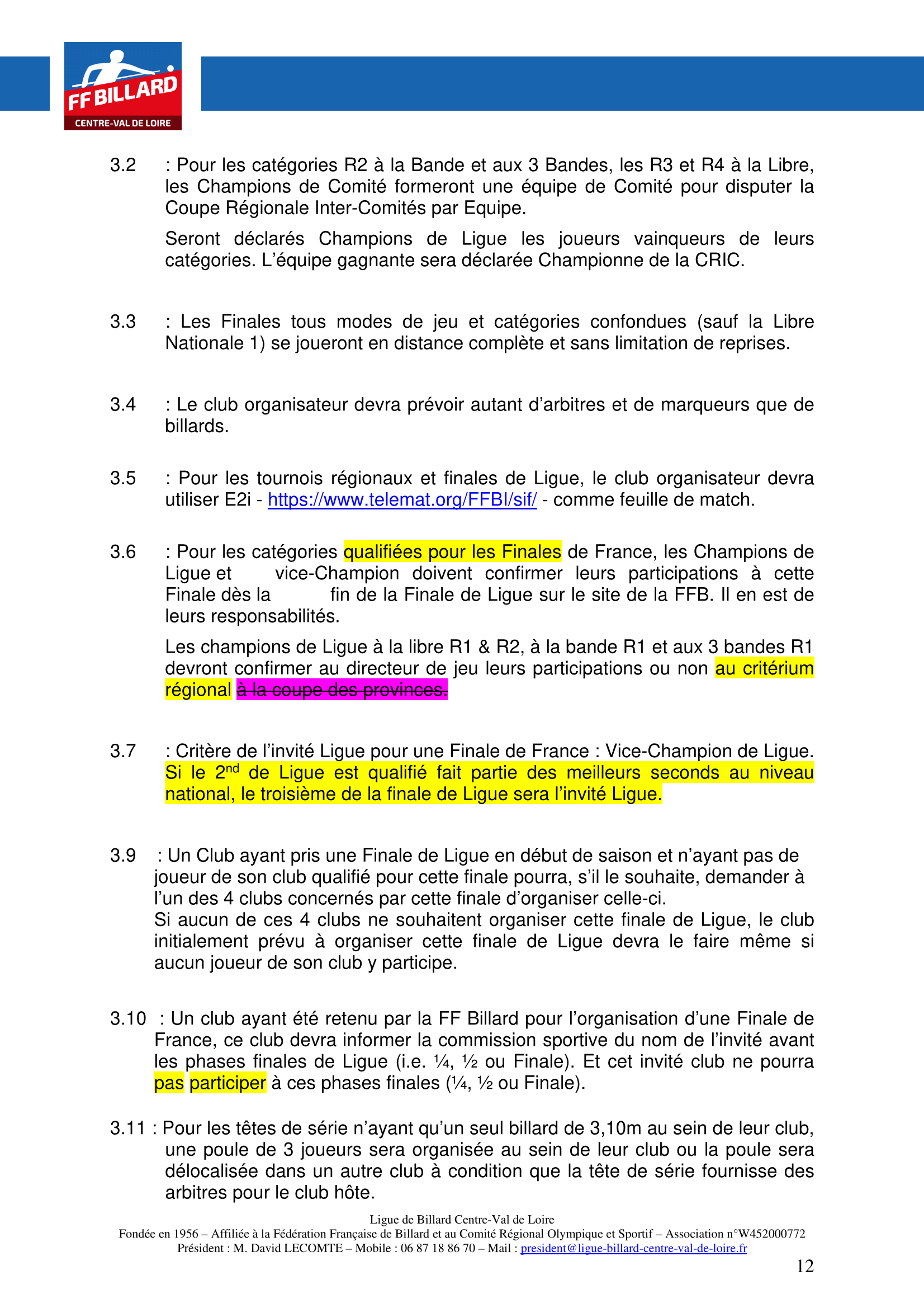 LBCVL Code sportif Carambole 2025 2026 Page 12