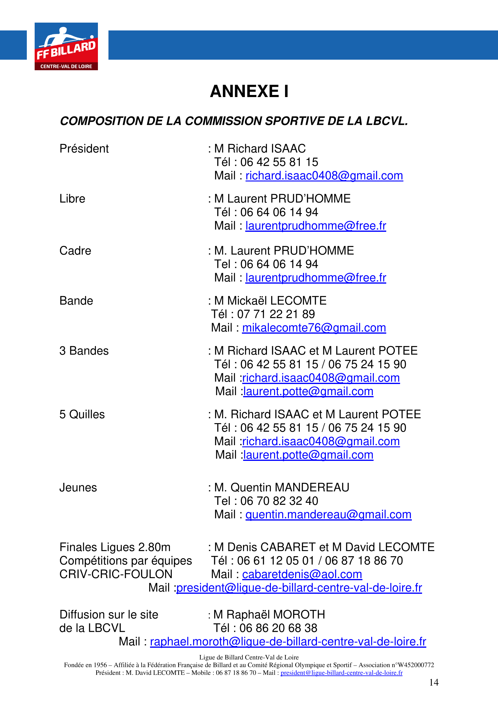 LBCVL Code sportif Carambole 2025 2026 Page 14