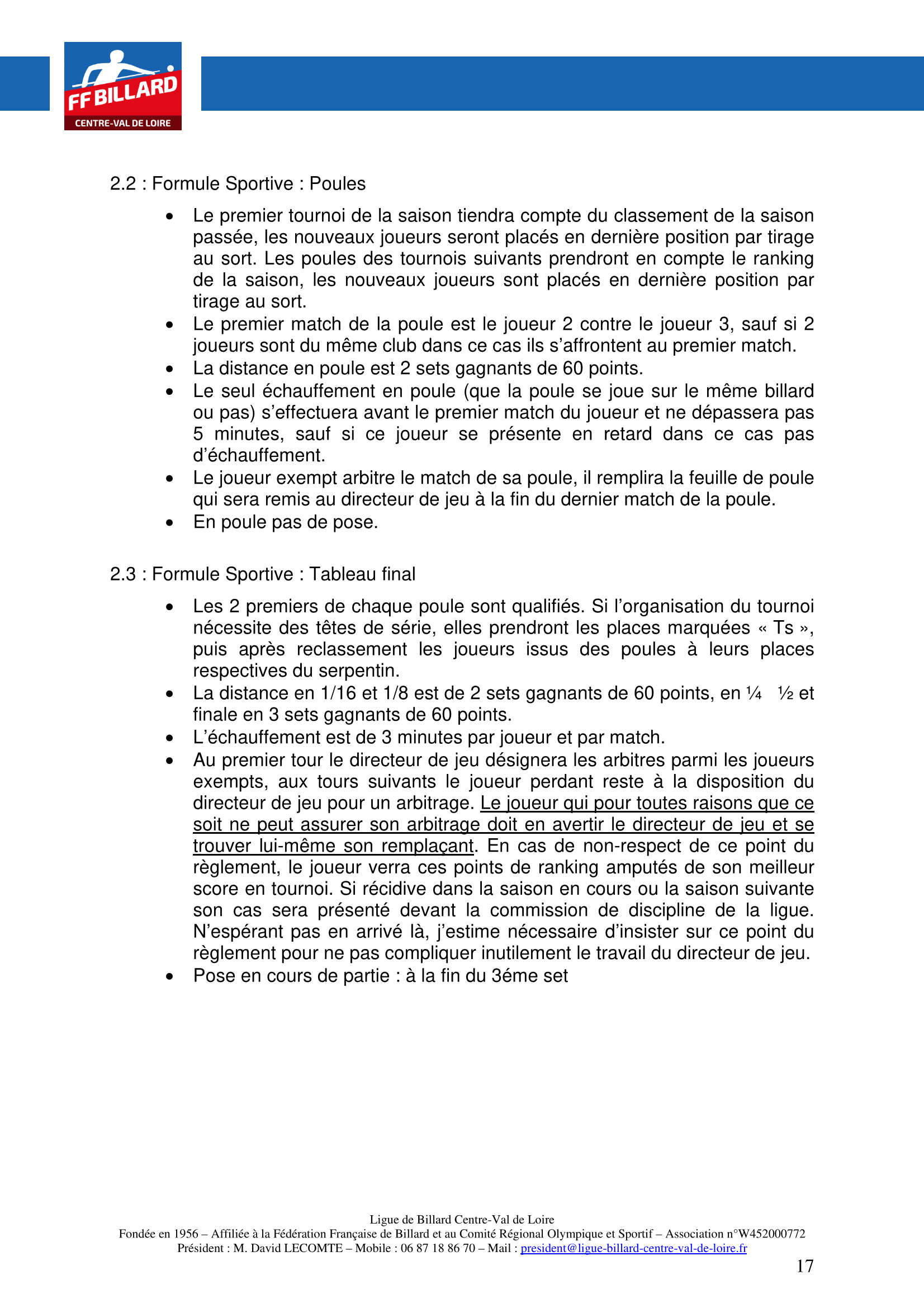 LBCVL Code sportif Carambole 2025 2026 Page 17