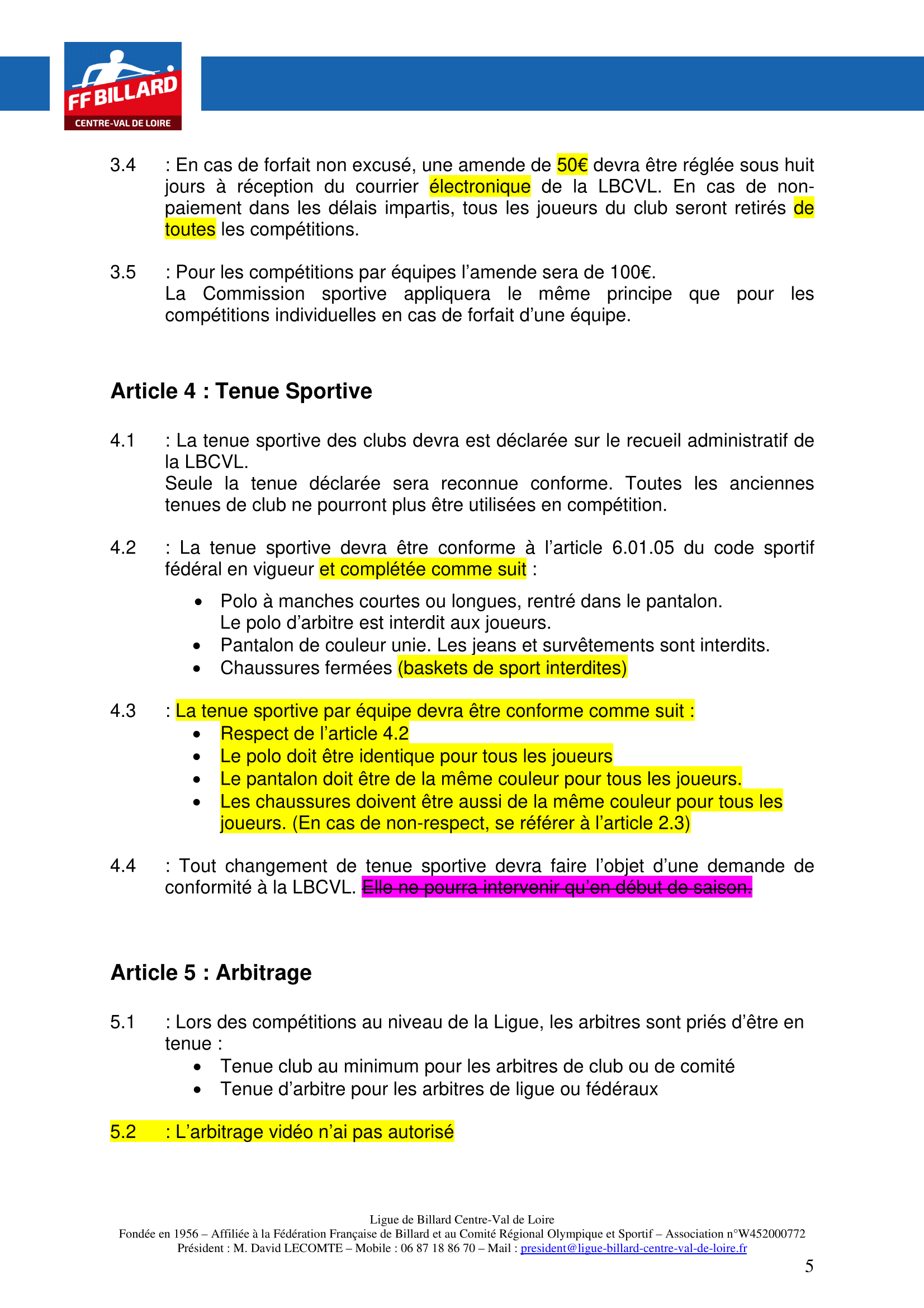 LBCVL Code sportif Carambole 2025 2026 Page 5