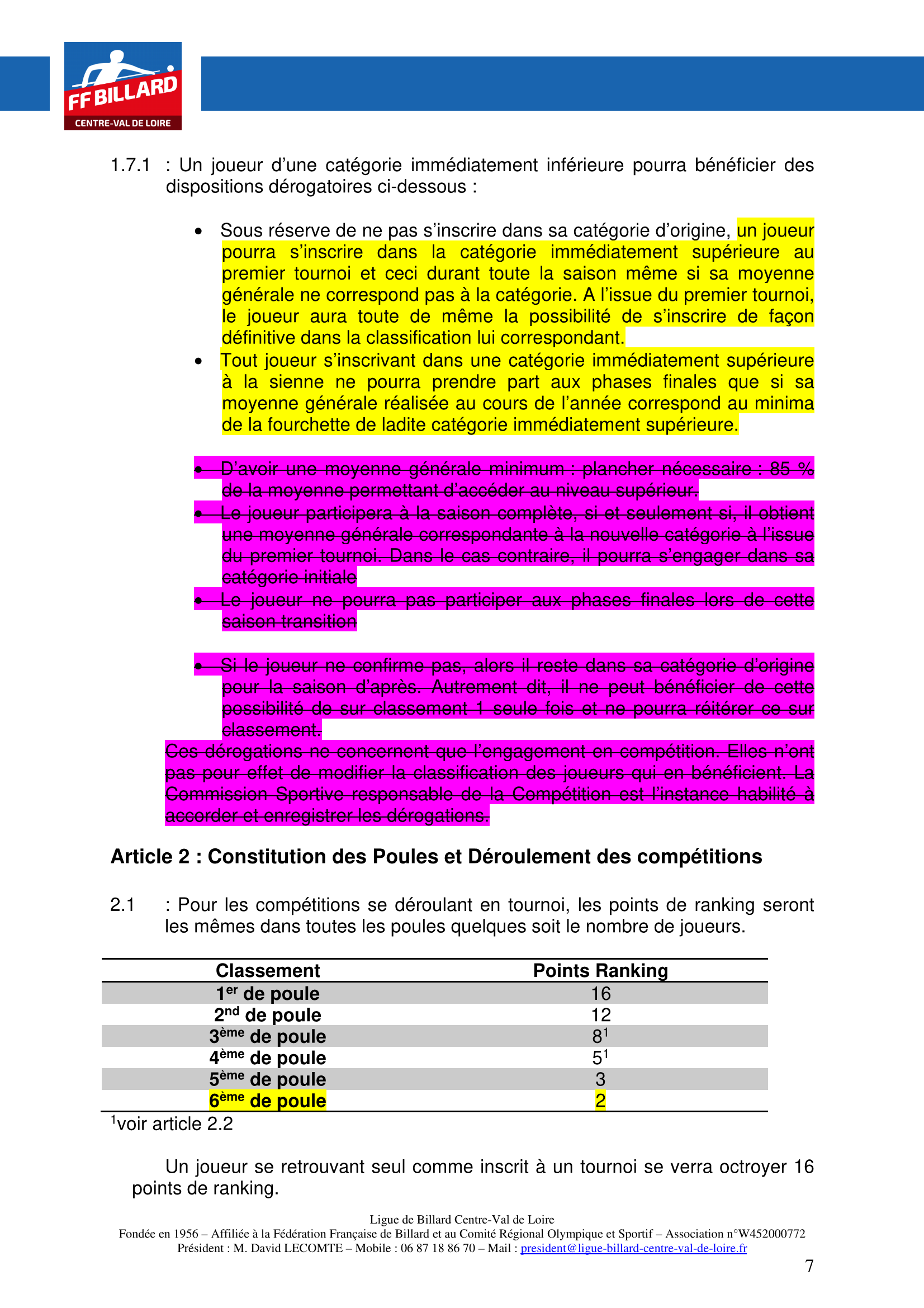 LBCVL Code sportif Carambole 2025 2026 Page 7