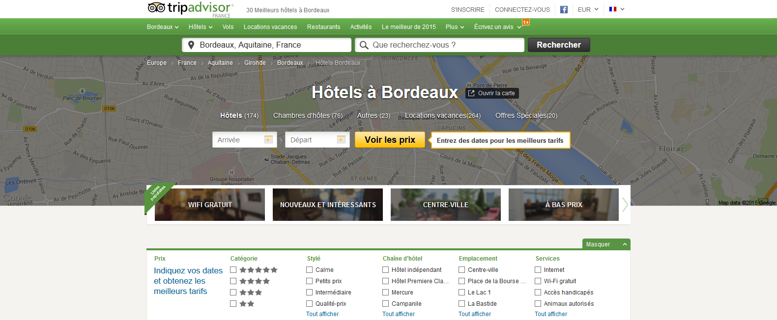 UMB Championnat du monde 3bandes Bordeaux 2015 hotels