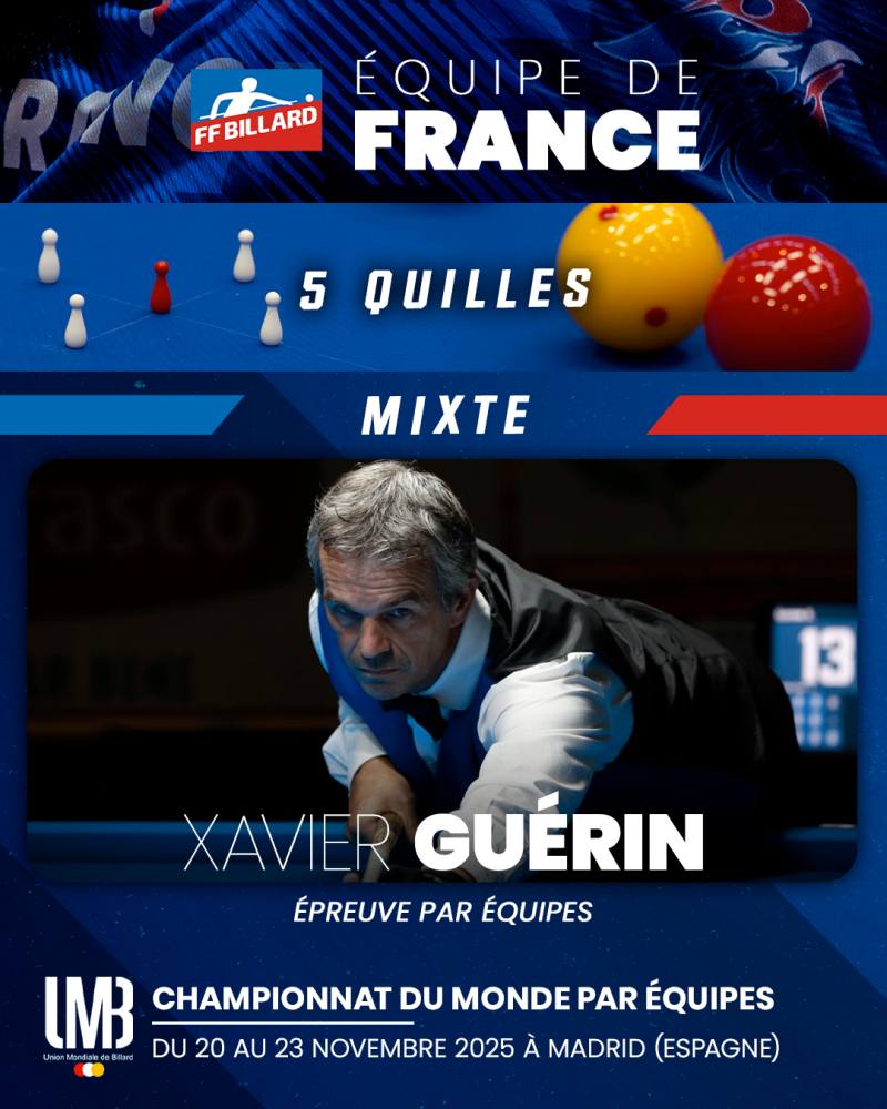 Championnats du monde 5 Quilles équipes et dames 2025 Guerin